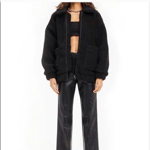 I AM GIA black pixie coat